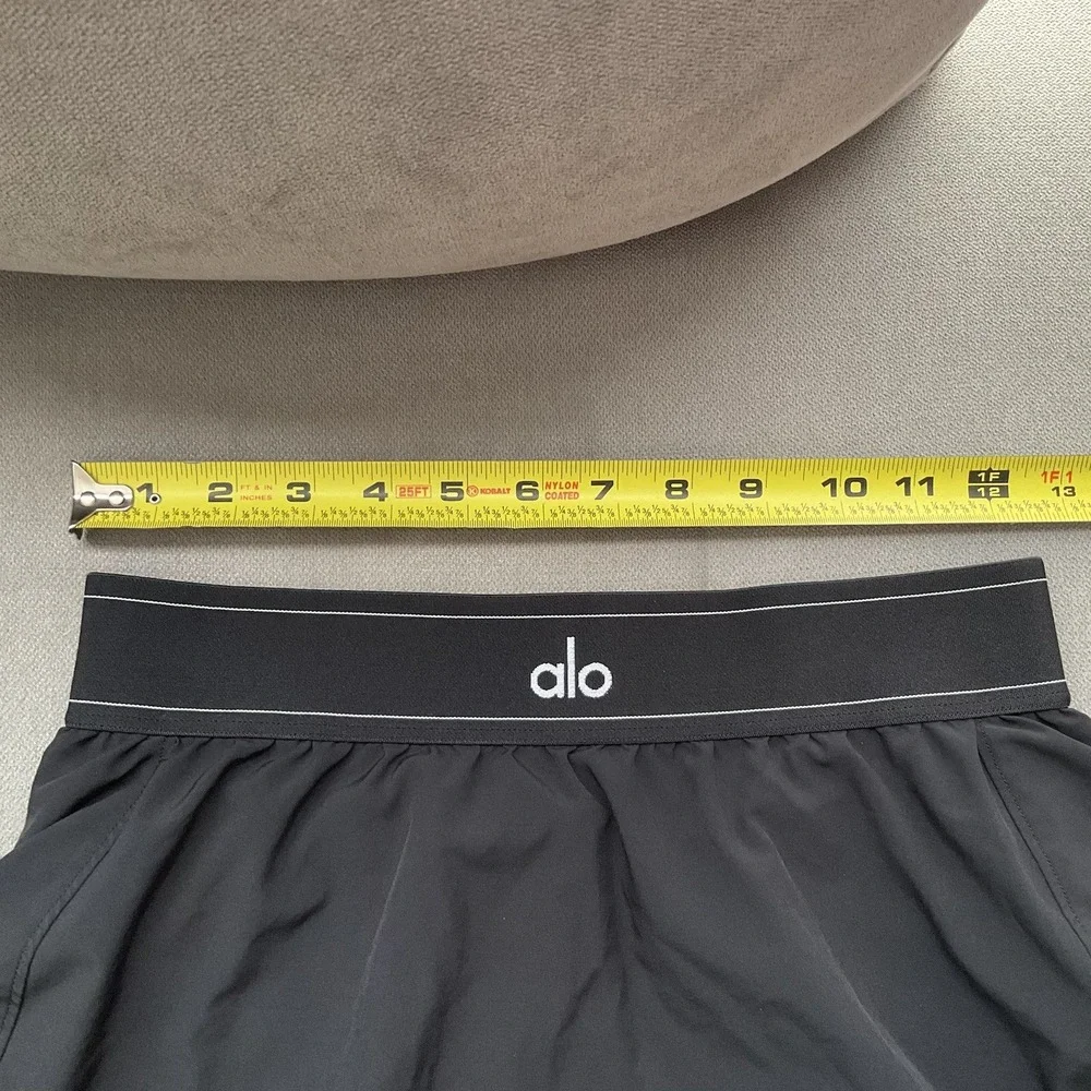 Alo Yoga Match Point Tennis Skirt Black S